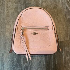 Light Pink Coach Leather Backpack